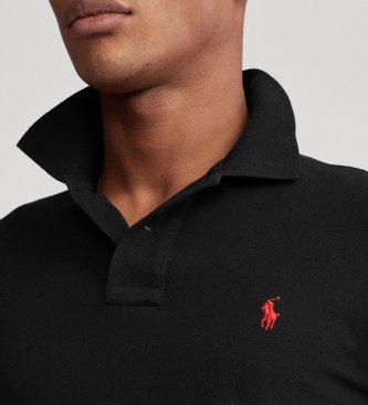 Polo Ralph Lauren Polo nera slim fit in piquet
