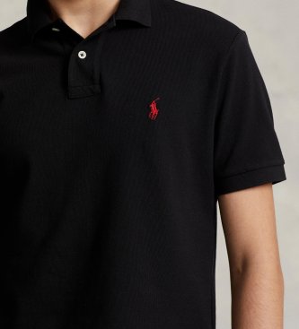 Polo Ralph Lauren Koszulka polo piqué slim fit czarna
