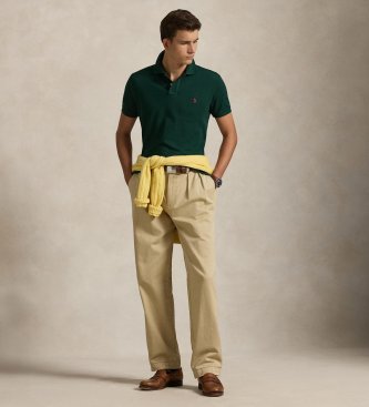 Polo Ralph Lauren Green pique polo shirt