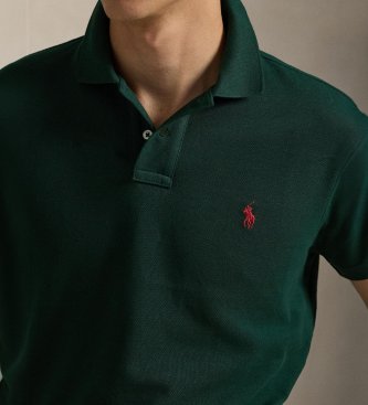 Polo Ralph Lauren Green pique polo shirt