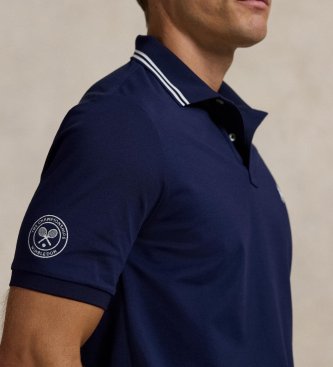 Polo Ralph Lauren Pólo Wimbledon azul-marinho com elástico