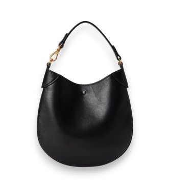 Polo Ralph Lauren Schwarze Leder-Handtasche Polo ID