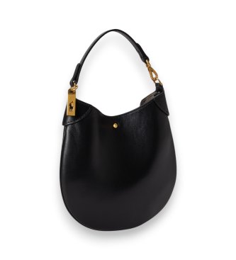 Polo Ralph Lauren Schwarze Leder-Handtasche Polo ID