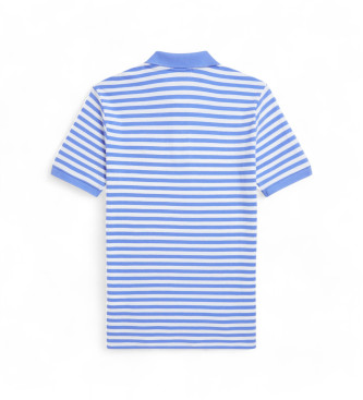 Polo Ralph Lauren Poloshirt mit blau gestreiftem Logo
