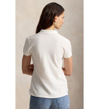 Polo Ralph Lauren Hvid polo i slim fit-pasform med stretch