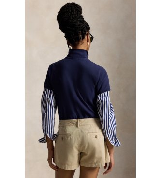 Polo Ralph Lauren Slim Fit Stretch polo majica v mornarski modri barvi