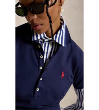 Polo Ralph Lauren Slim Fit Stretch polo majica v mornarski modri barvi