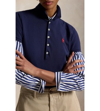 Polo Ralph Lauren Slim Fit Stretch polo majica v mornarski modri barvi