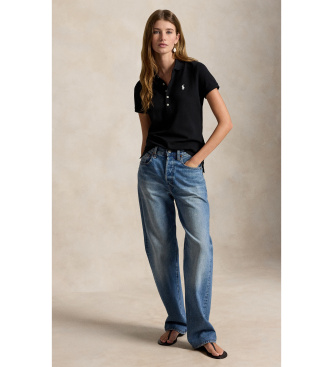 Polo Ralph Lauren Koszulka polo Slim Fit Stretch w kolorze czarnym