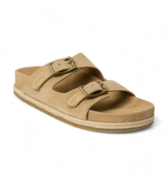 Polo Ralph Lauren Sandalias de Piel Turbach marrn