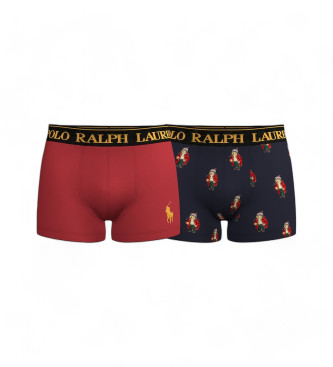 Polo Ralph Lauren Zestaw 2 Bokserki Bear czerwony, granatowy