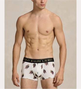 Polo Ralph Lauren Set van 2 katoenen boxershorts met marine-elastiek, wit