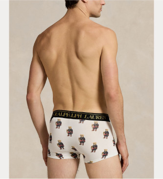 Polo Ralph Lauren Set van 2 katoenen boxershorts met marine-elastiek, wit