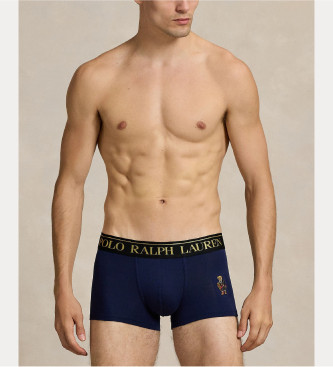 Polo Ralph Lauren Set van 2 katoenen boxershorts met marine-elastiek, wit