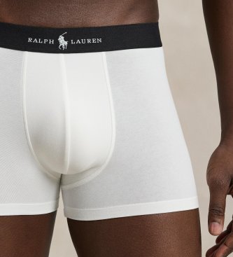 Polo Ralph Lauren Conjunto de 3 boxers clássicos de mistura de algodão branco
