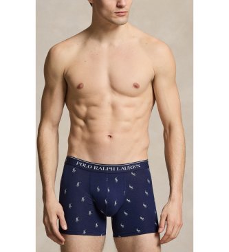 Polo Ralph Lauren Set 3 bóxers de algodón elástico marino, blanco, rojo