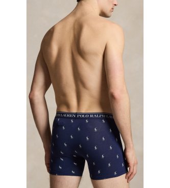 Polo Ralph Lauren Set 3 bóxers de algodón elástico marino, blanco, rojo