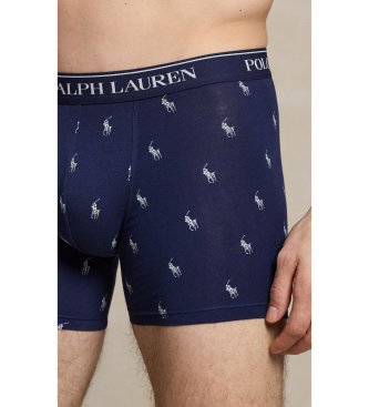 Polo Ralph Lauren Set 3 bóxers de algodón elástico marino, blanco, rojo