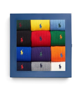 Polo Ralph Lauren Lot de 12 paires de chaussettes à motif cheval multicolore