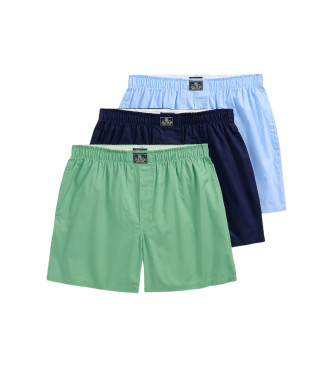 Polo Ralph Lauren 3er Set Boxershorts grn, marineblau, blau