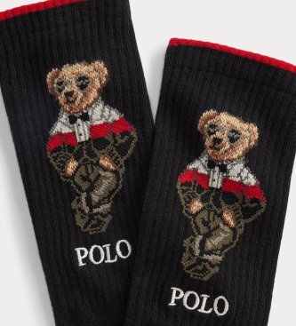 Polo Ralph Lauren Conjunto de 6 pares de meias com Polo Bear multicolorido