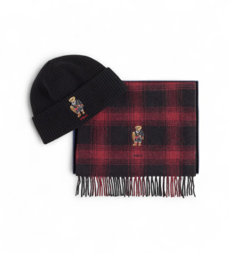 Polo Ralph Lauren Conjunto de cachecol e chapu Polo Bear azul-marinho, vermelho