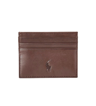 Polo Ralph Lauren Zestaw skórzanego paska i etui na karty w kolorze brązowym