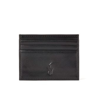 Polo Ralph Lauren Set aus Gürtel und Kartenetui aus schwarzem Leder