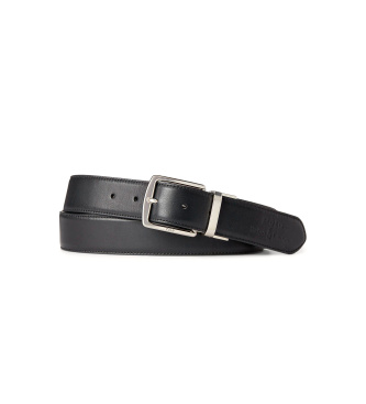 Polo Ralph Lauren Set aus Gürtel und Kartenetui aus schwarzem Leder