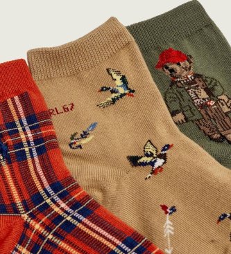 Polo Ralph Lauren Sæt med tre lagerbeholdere med isbjørnemotiv i flere farver