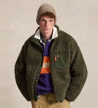 Polo Ralph Lauren Giacca in pile Relaxed Fit verde