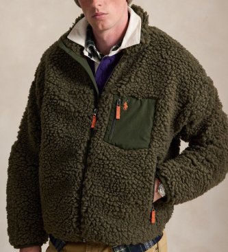 Polo Ralph Lauren Giacca in pile Relaxed Fit verde
