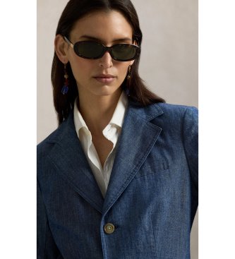 Polo Ralph Lauren Single breasted chambray blazer blue