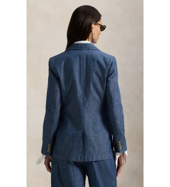 Polo Ralph Lauren Single breasted chambray blazer blue