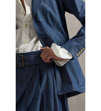 Polo Ralph Lauren Single breasted chambray blazer blue