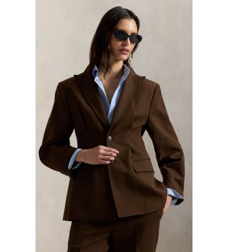 Polo Ralph Lauren Brown cotton and wool crepe blazer