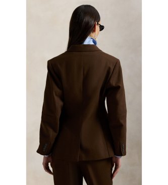 Polo Ralph Lauren Brown cotton and wool crepe blazer