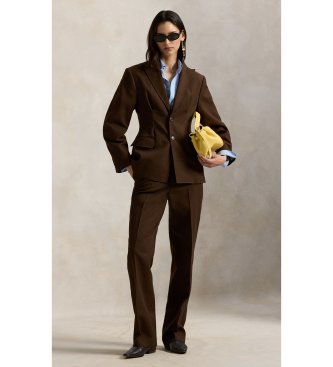Polo Ralph Lauren Brown cotton and wool crepe blazer