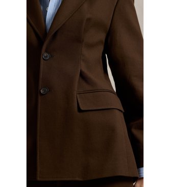 Polo Ralph Lauren Brown cotton and wool crepe blazer
