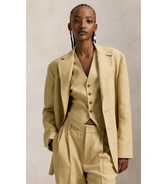 Polo Ralph Lauren Hemp single breasted blazer beige