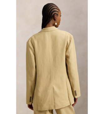 Polo Ralph Lauren Hemp single breasted blazer beige