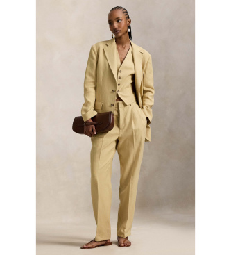 Polo Ralph Lauren Hemp single breasted blazer beige