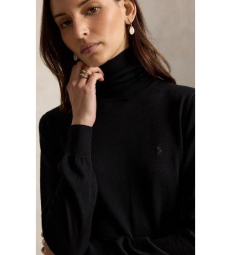 Polo Ralph Lauren Schwarzer Wollpullover mit Rollkragen