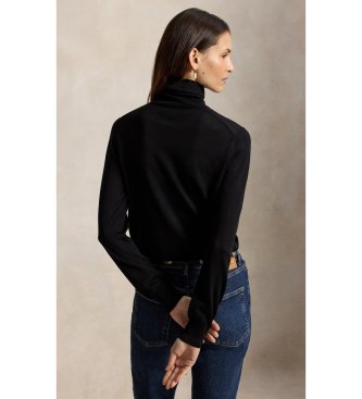 Polo Ralph Lauren Schwarzer Wollpullover mit Rollkragen