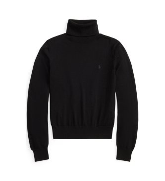 Polo Ralph Lauren Schwarzer Wollpullover mit Rollkragen