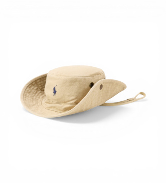 Polo Ralph Lauren Sombrero de pescador con parche beige
