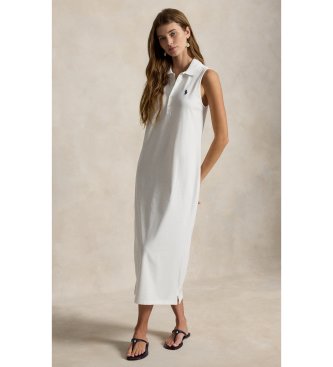Polo Ralph Lauren Witte stretch katoenen polojurk