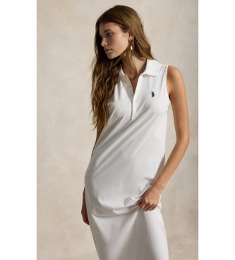 Polo Ralph Lauren Witte stretch katoenen polojurk
