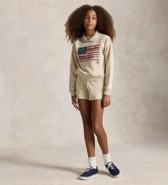 Polo Ralph Lauren Sweatshirt Flag beige