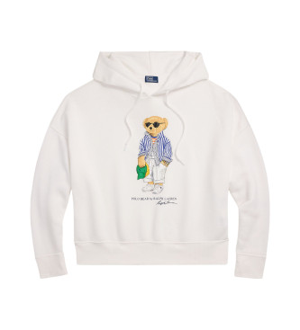 Polo Ralph Lauren White bear fleece hooded sweatshirt